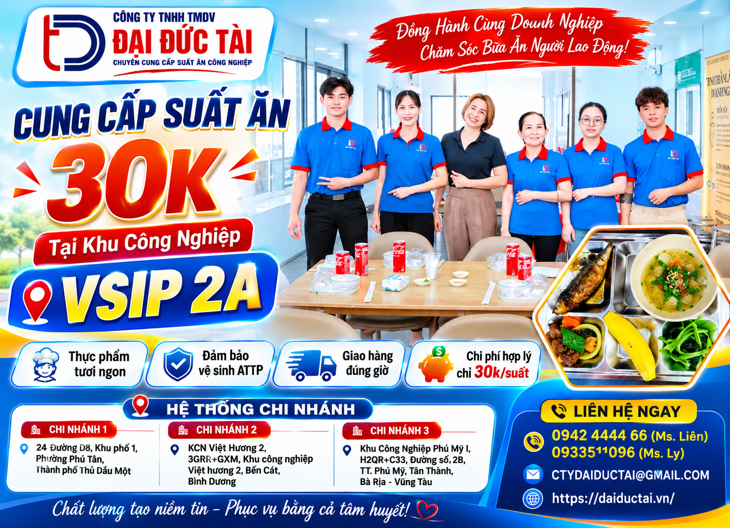 Cung Cấp Suất Ăn 30k Tại Khu Công Nghiệp VSIP 2A